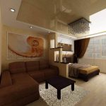Obývací pokoj ložnice design