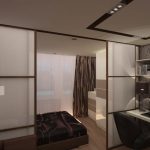 3D-ontwerp woonkamer slaapkamer