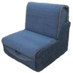 Katil kerusi berlengan tanpa lekapan tangan biru