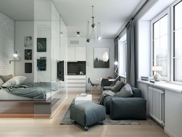 Ložnice s obývacím pokojem