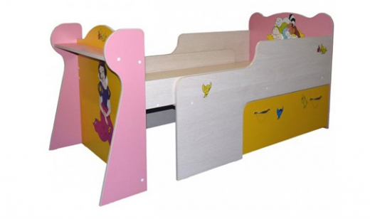 Schuifbed voor kinderen voor prinsessen