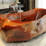 designová dřevěná vana