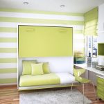 Vízszintes összecsukható ágy világos zöld árnyalatokkal