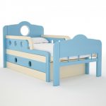 Csecsemő ágy kék színben