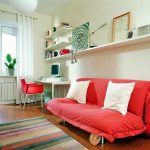 sofa merah kecil