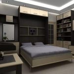 interni eleganti con un letto pieghevole