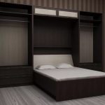 dupla összecsukható ágy a szekrényben