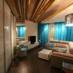 Design interiéru úzký obývací pokoj