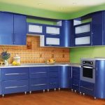 Blauwe keukenset