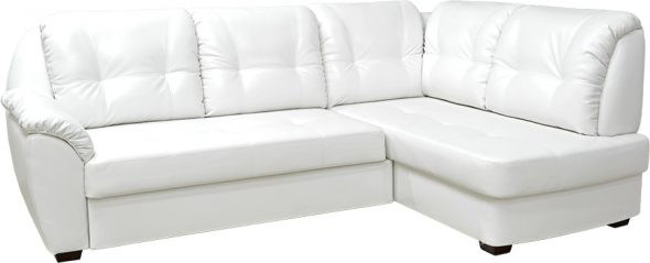 vit soffa från ekologiskt läder