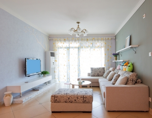 obdélníkový design obývacího pokoje