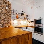 countertop dapur kayu
