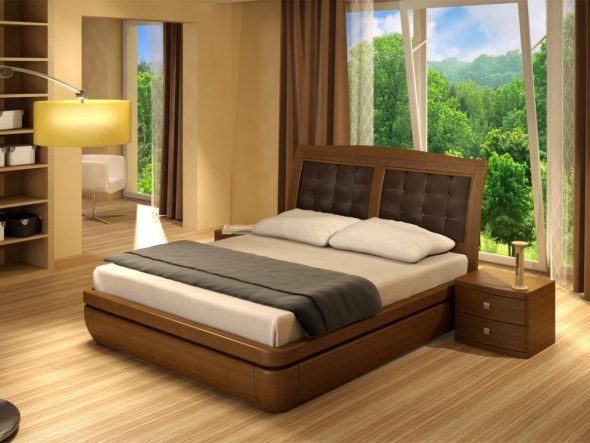 krásná postel pro hosty