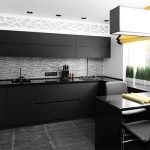 Witte en zwarte keuken