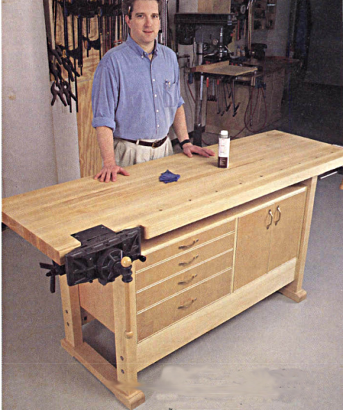 Membuat meja kerja tukang kayu