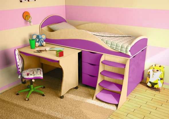 Dětská postel podkroví Caravan-4M