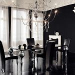 Obývací pokoj design v černé barvě