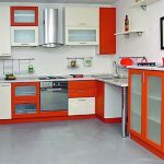 Červená kuchyně design