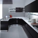 Set da cucina in bianco e nero