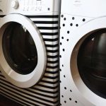 zelfklevende film op de wasmachine