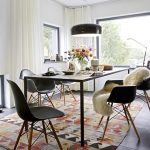 černý nábytek v designu skandinávské jídelny