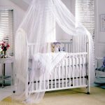 crib white canopy