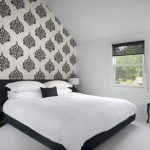 gyönyörű fekete-fehér hálószoba