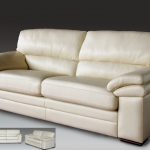 sofa kulit putih yang indah