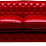 sofa kulit merah