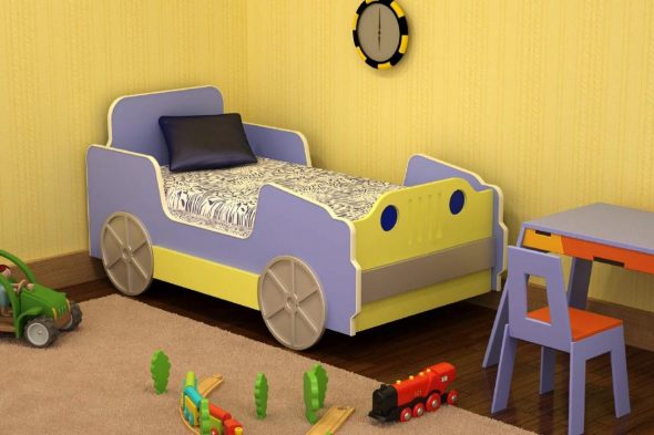 säng bil för barn