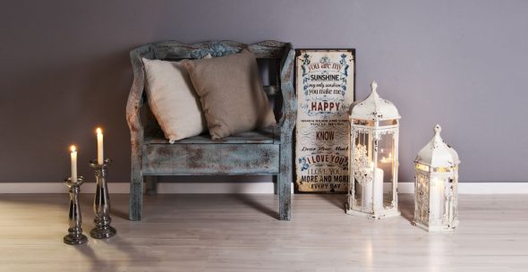 Decoupage möbler romantik