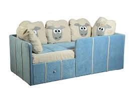 Katil sofa kanak-kanak dengan sisi dan laci