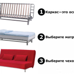 Apabila membeli katil sofa BEDINGE, anda boleh memilih tilam dan penutup.