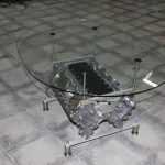 Glazen ovale tafel doe het zelf