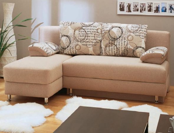 Hörn soffa för liten lägenhet
