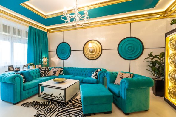 sofa turquoise