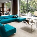 sofa ruang tamu biru
