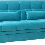 sofa turquoise dengan bantal