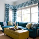 sofa moden kehidupan biru