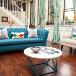 aksen turquoise sofa terang