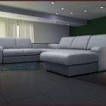 sofa yang padat dan selesa di dalam sebuah bilik kecil