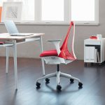 kancelářská židle bílá červená