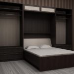 összecsukható ágy egy kis szobában