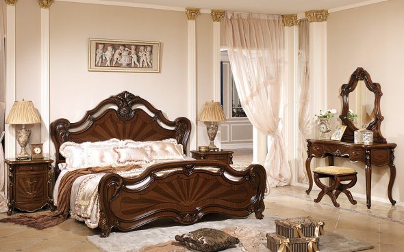 baroque double bed