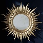 cermin bulat baguette dalam bentuk matahari