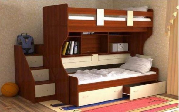 سرير بطابقين للأطفال Duet-4
