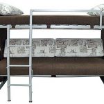 ספה שנאי במיטה קומותיים של צבע כהה