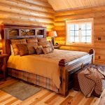 houten bed foto