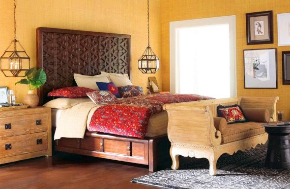 katil double kayu