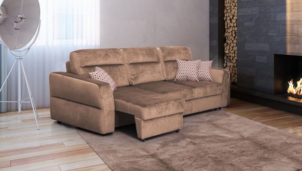 brun soffa